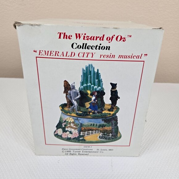 Vintage Wizard Of Oz Emerald City Resin Musical Figurine Dave Grossman 1995 - Picture 1 of 6